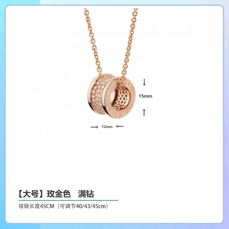 Plated Gold Ceramic Clavicle Necklace for Men Women