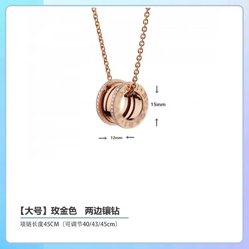 Plated Gold Ceramic Clavicle Necklace for Men Women