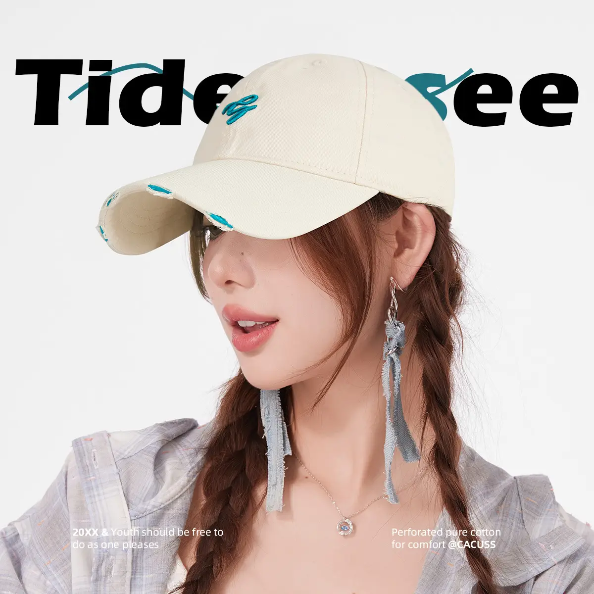 Vintage Women's Vintage Cap with Wide Brim & Soft Top - Image 6