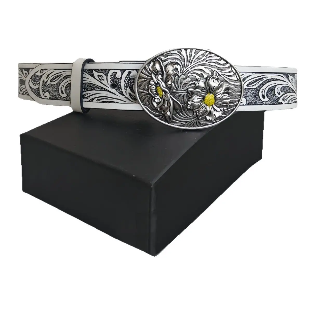 Vintage Embossed Buckle Belt for Jeans Decoration - Image 9