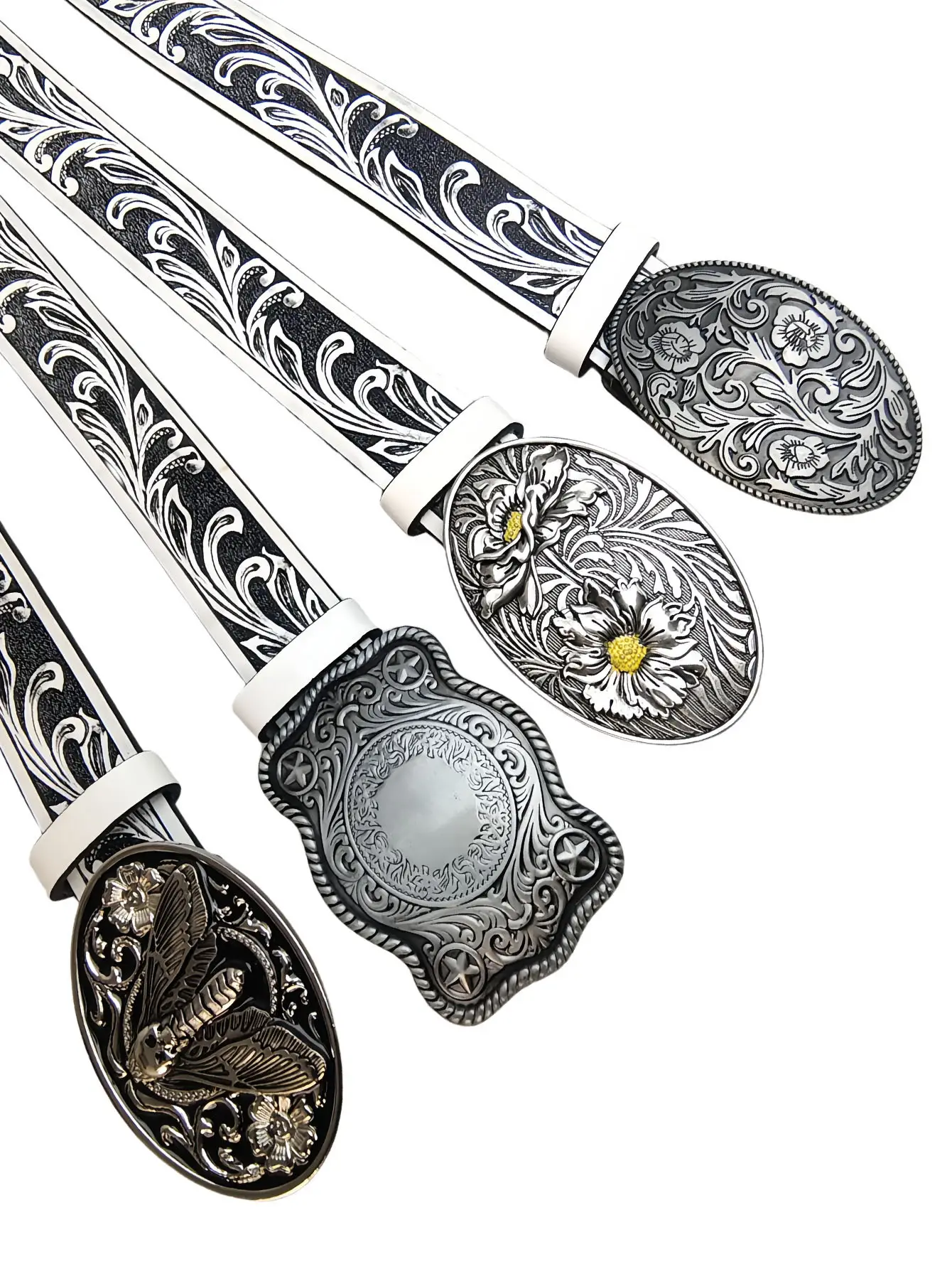 Vintage Embossed Buckle Belt for Jeans Decoration — feature 2