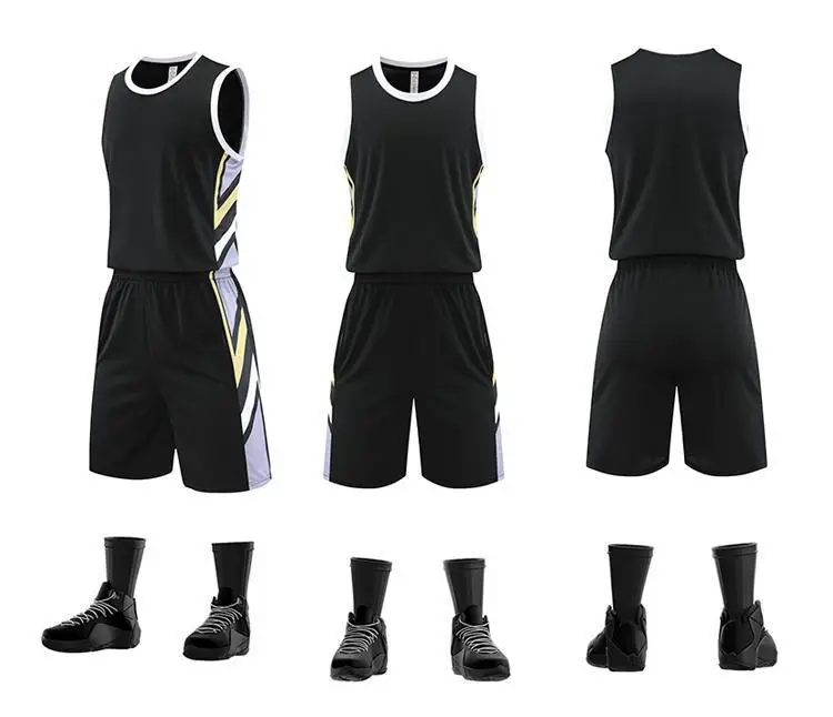 Men's White Printed Basketball Uniform Suit — feature 19