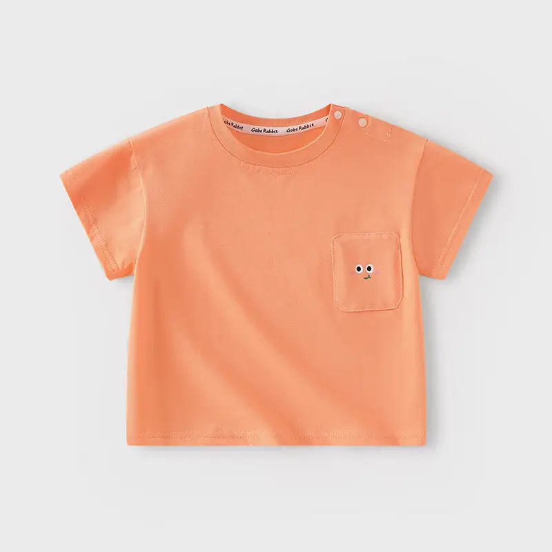Baby T-shirts Summer Solid Color Kids Half Sleeve