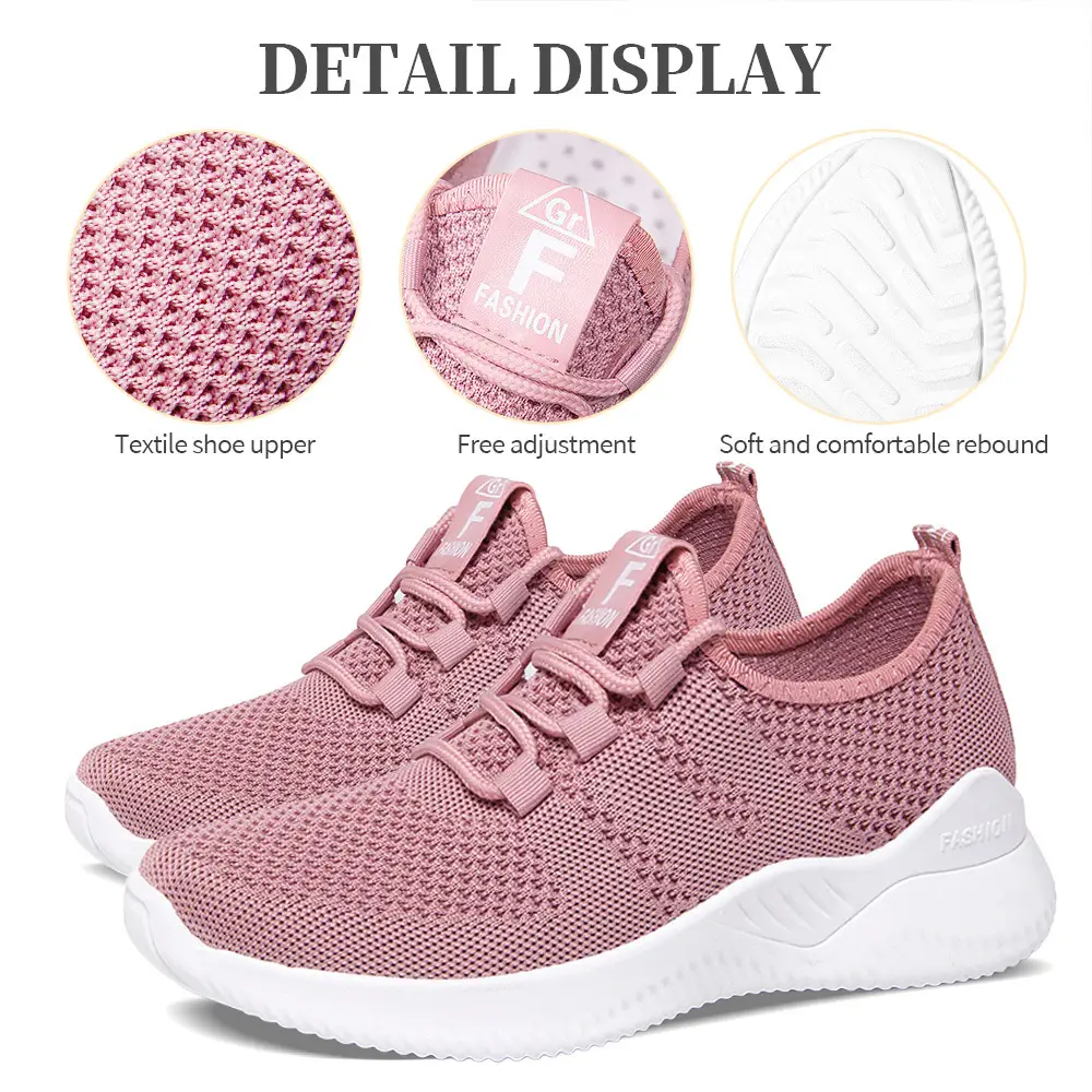 Women's Shoes Spring High-End Cross-Border New Casual Fashion Running Shoes Fly-Knit Breathable Soft-Soled Trendy Sports Shoes - Image 10