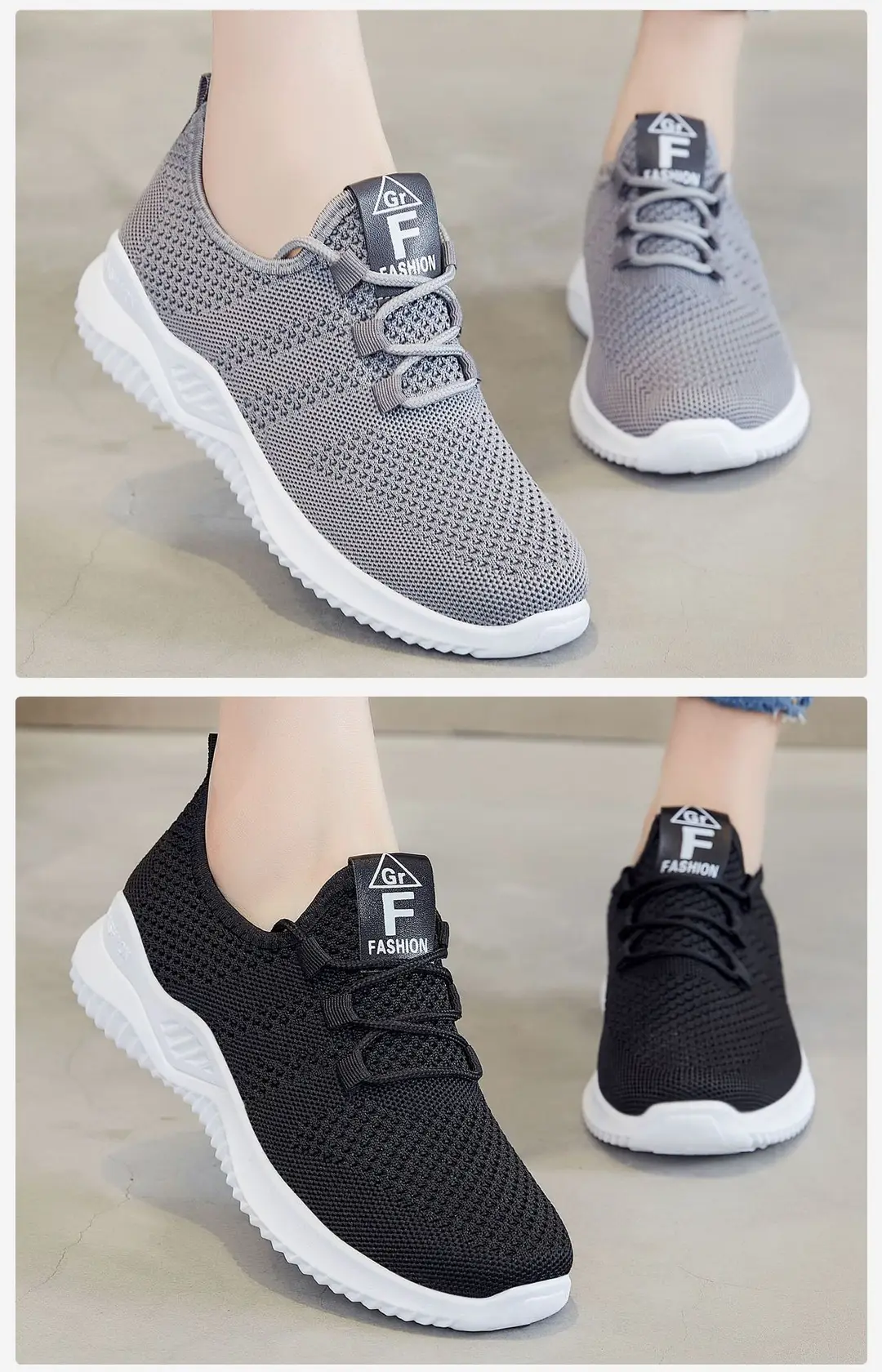 Women's Shoes Spring High-End Cross-Border New Casual Fashion Running Shoes Fly-Knit Breathable Soft-Soled Trendy Sports Shoes — feature 14