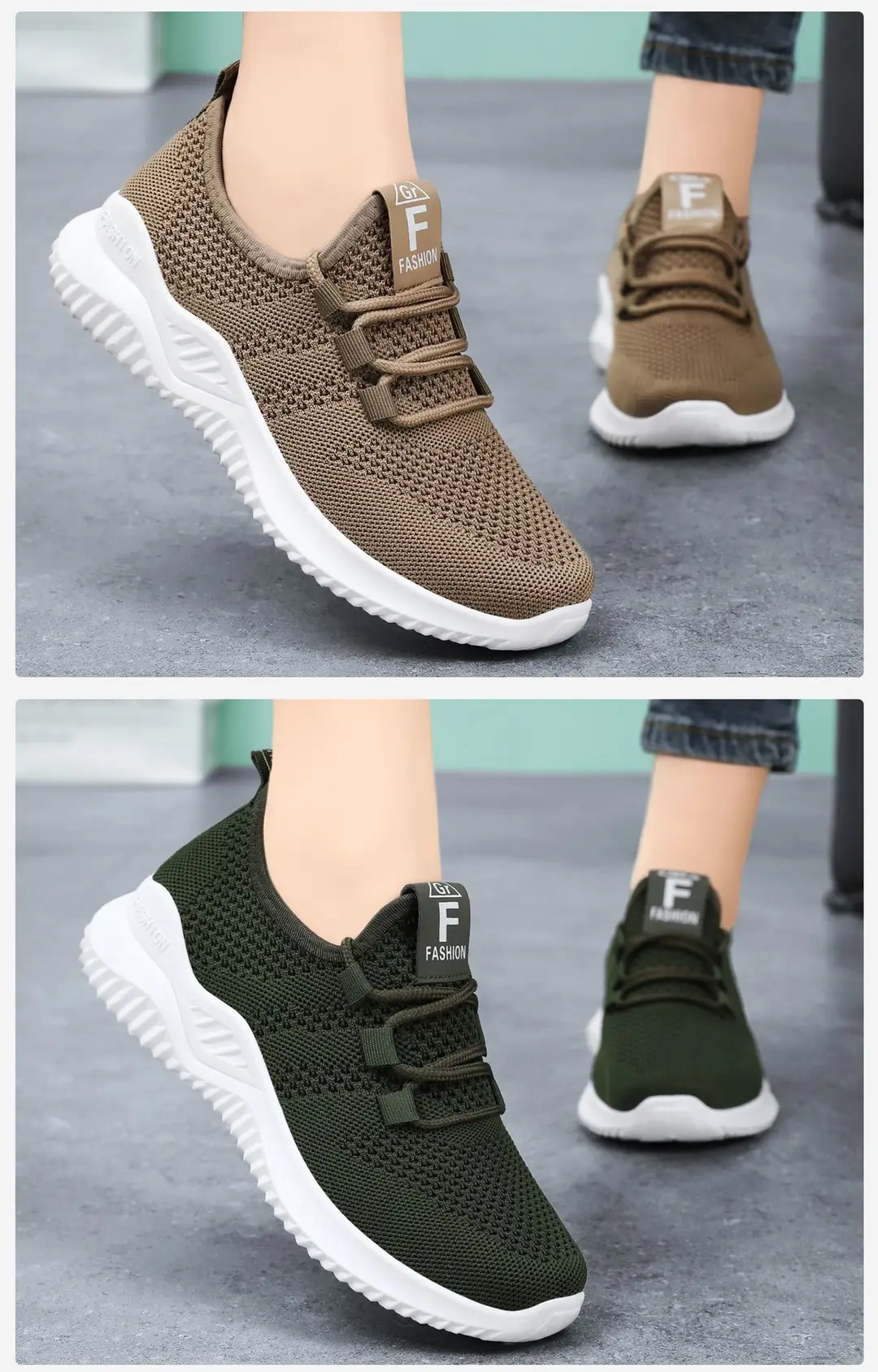 Women's Shoes Spring High-End Cross-Border New Casual Fashion Running Shoes Fly-Knit Breathable Soft-Soled Trendy Sports Shoes — feature 15
