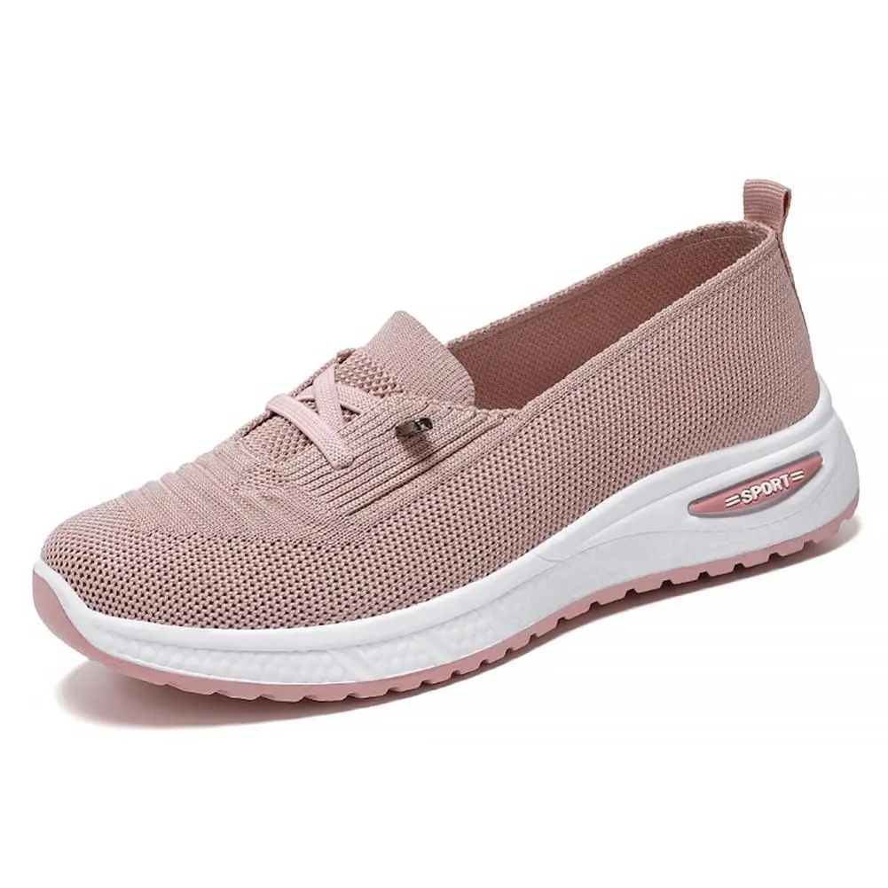 Women's Shoes, Versatile Cross-Border Spring Casual Shoes, Fly-Knit Lace-Up Shoes, Breathable and Lightweight Women's Shoes, Soft-Soled Mesh Shoes - Image 9
