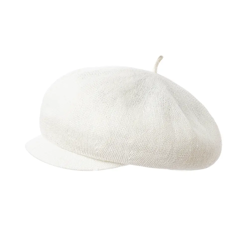 Blue Korean Style Mesh Linen Beret for Women - Image 2