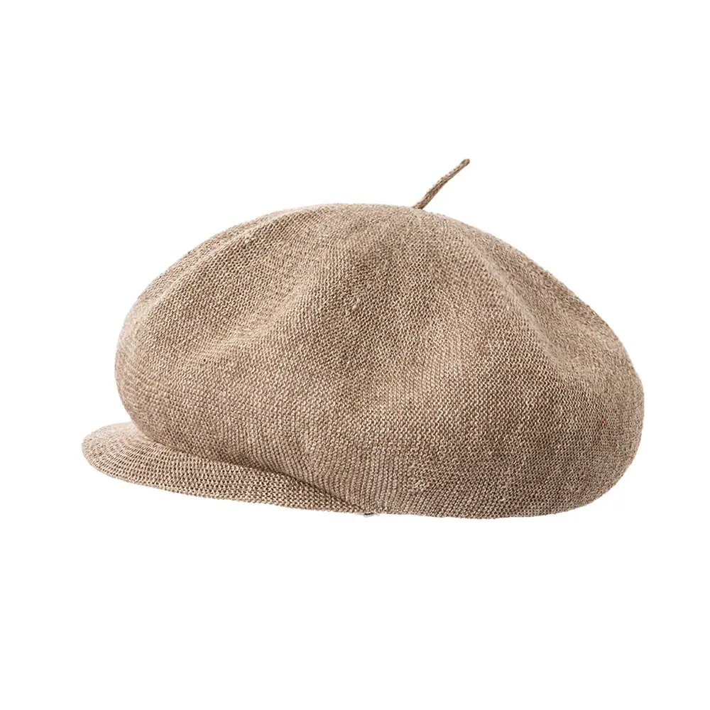 Blue Korean Style Mesh Linen Beret for Women - Image 4
