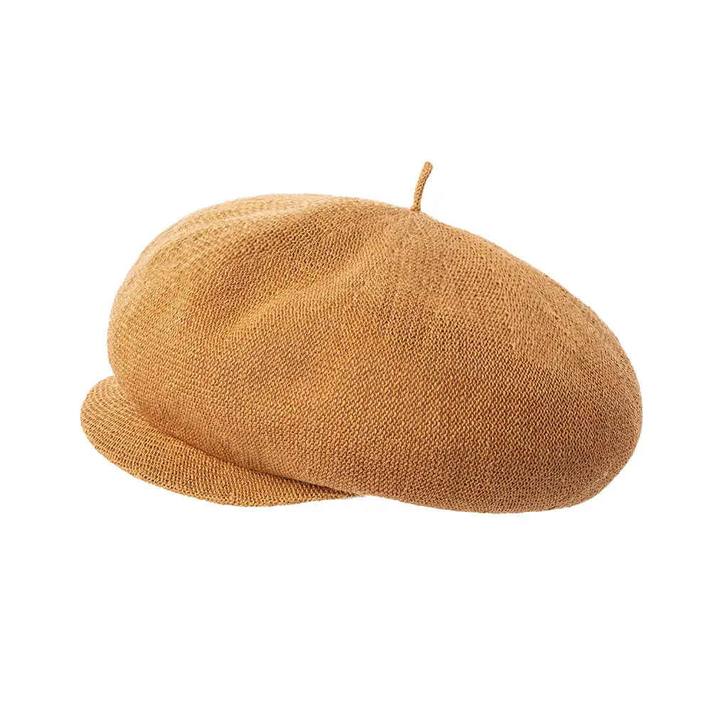 Blue Korean Style Mesh Linen Beret for Women - Image 6