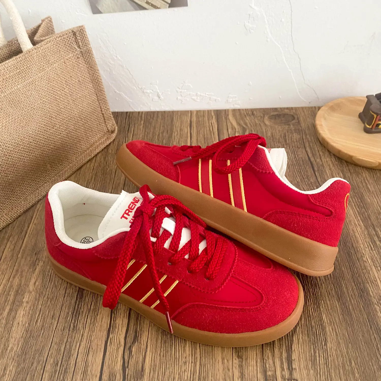 2025 Yellow Retro Round Toe Sports Board Shoes - Image 4