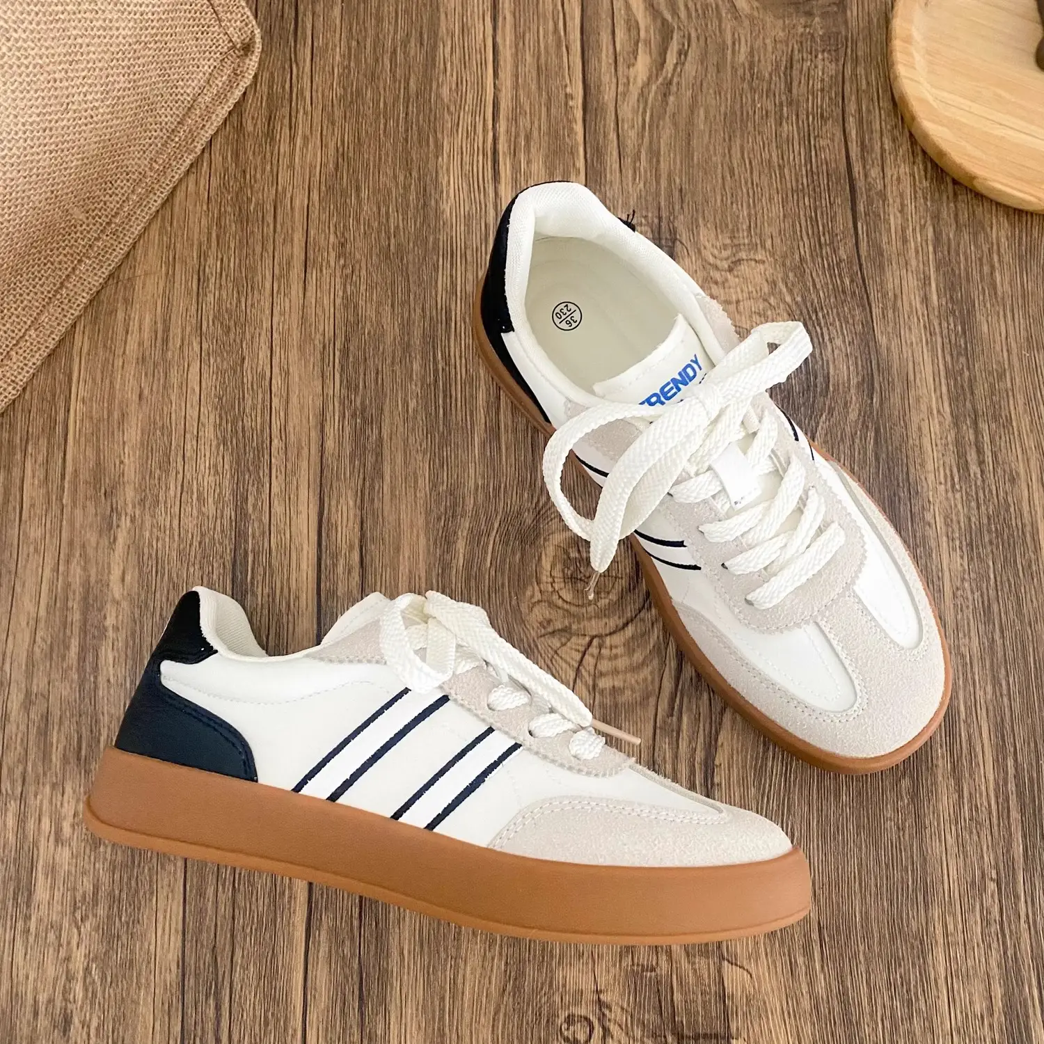 2025 Yellow Retro Round Toe Sports Board Shoes — feature 2