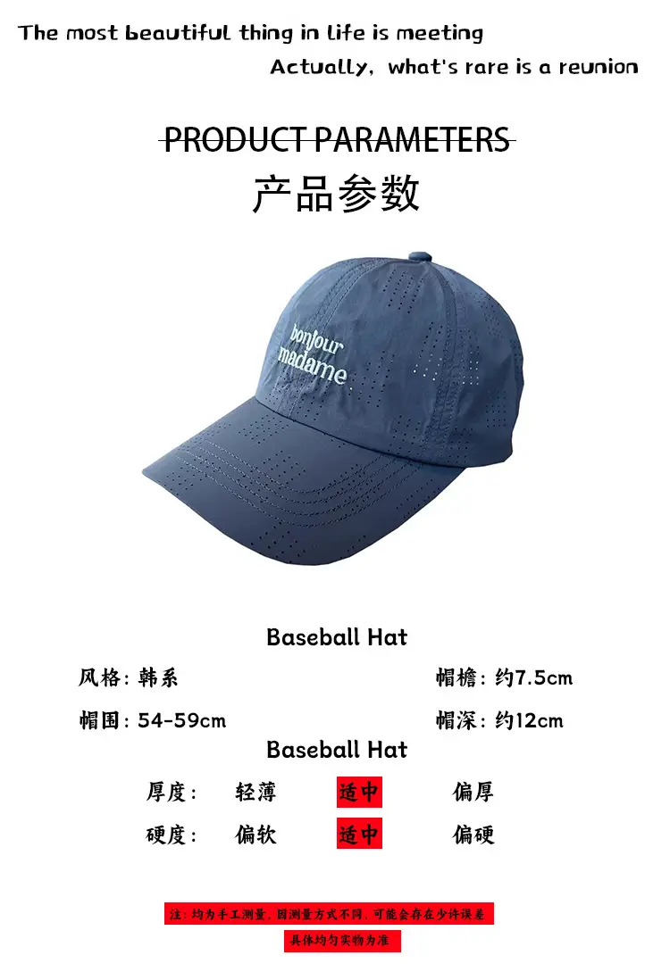 Blue Men's Breathable Net Cap for Summer — feature 8