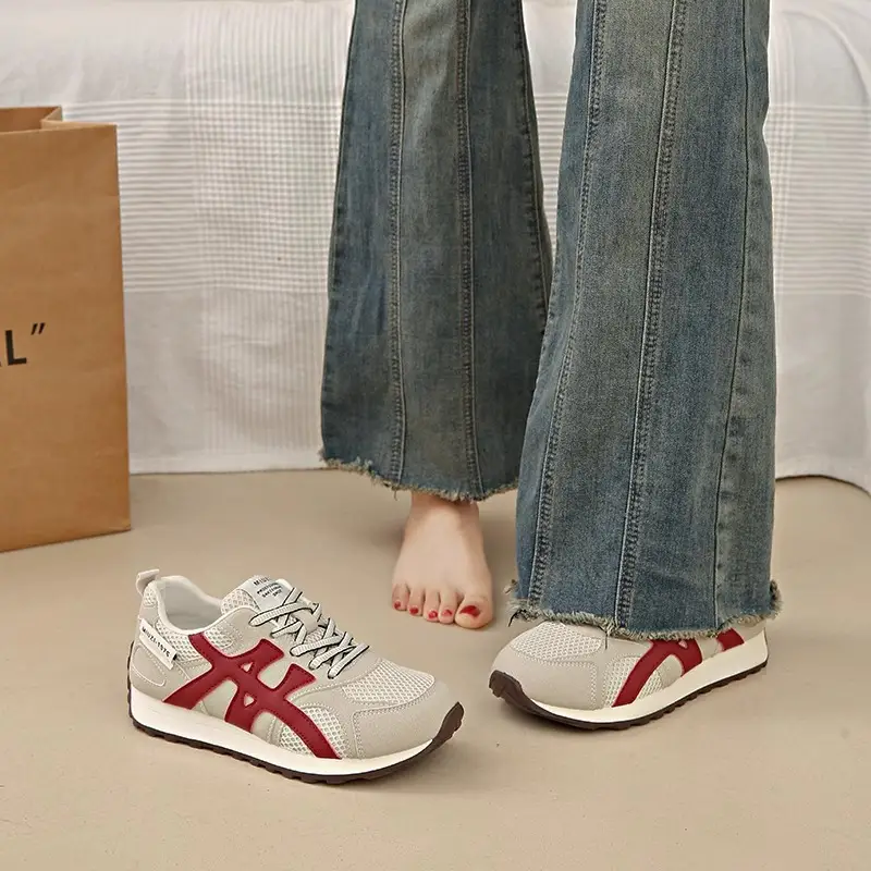 Spring 2025 Mesh Forrest Gump Shoes Women's New Thick-soled All-match Lightweight Casual sneaker Soft-soled Breathable German Training Shoes - Image 4
