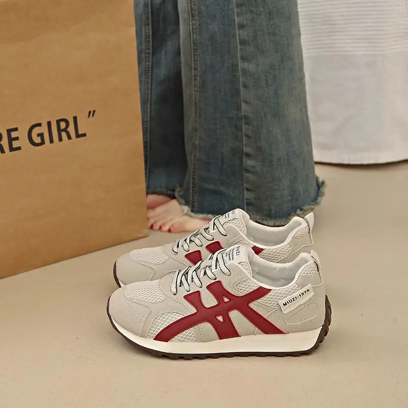 Spring 2025 Mesh Forrest Gump Shoes Women's New Thick-soled All-match Lightweight Casual sneaker Soft-soled Breathable German Training Shoes — feature 5
