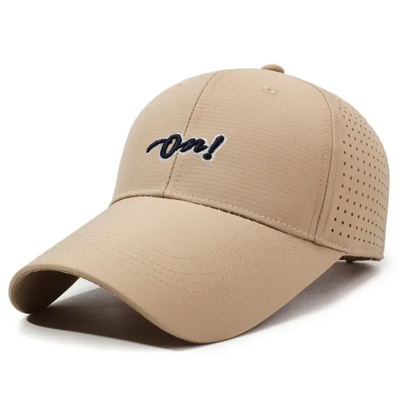 Men's Grey Perforated Baseball Cap with "Tas" Embroidery - Image 5