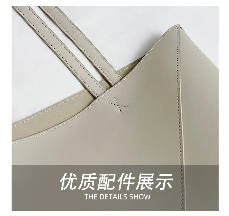 Customizable Large Capacity Leather Tote Bag with Logo — feature 6