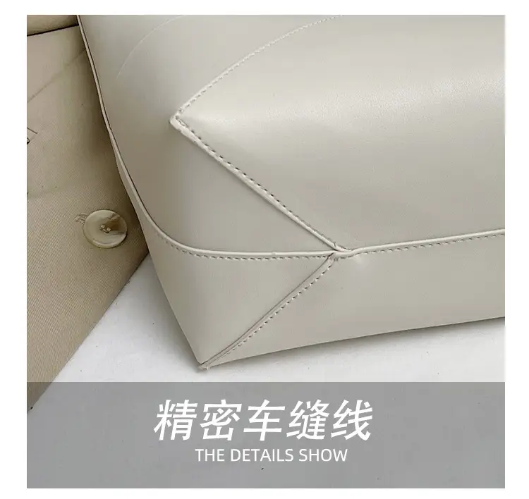 Customizable Large Capacity Leather Tote Bag with Logo — feature 7
