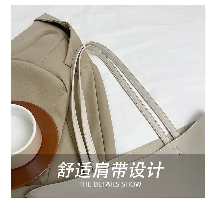 Customizable Large Capacity Leather Tote Bag with Logo — feature 8