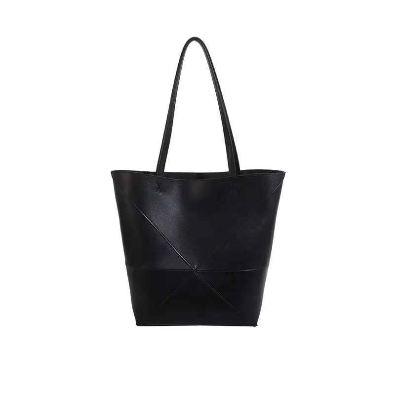 Customizable Large Capacity Leather Tote Bag with Logo - Image 2