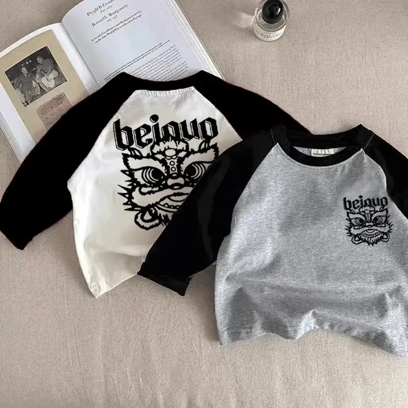 Boys Cotton Raglan Sleeve T-Shirts Beignao Design — feature 5