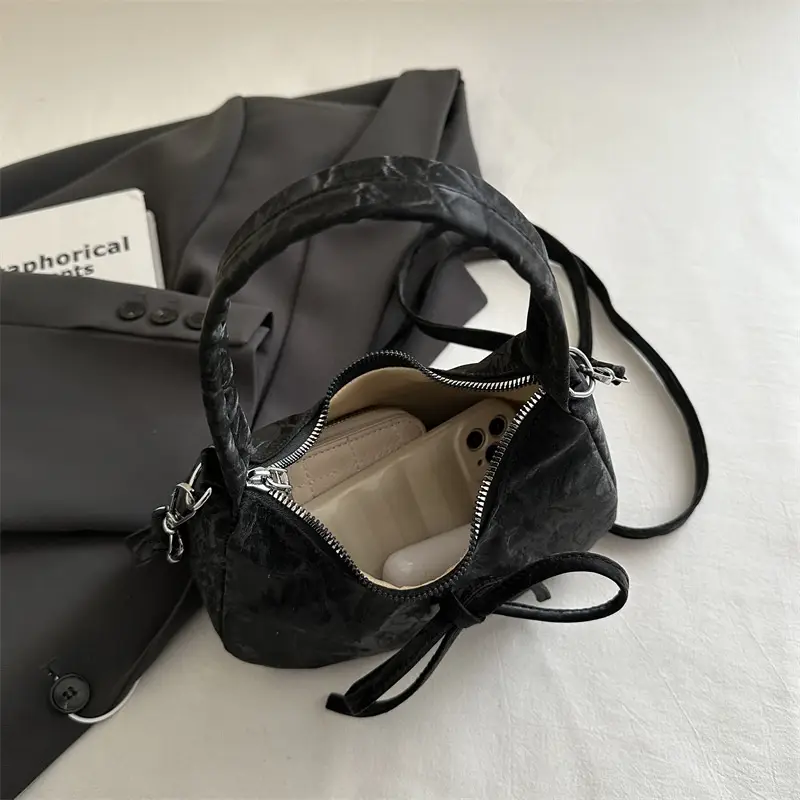 Women's White Lace Bow Shoulder Bag 2026 - Image 8