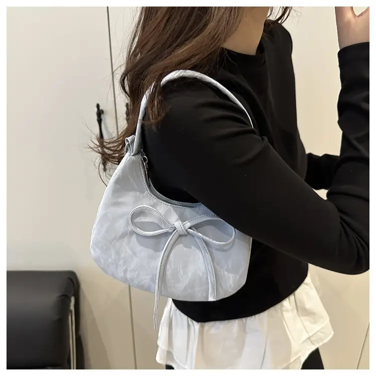 Women's White Lace Bow Shoulder Bag 2026 — feature 34