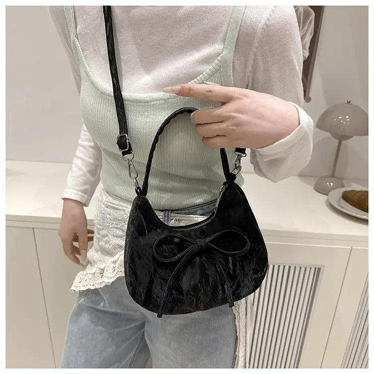 Women's White Lace Bow Shoulder Bag 2026 — feature 36