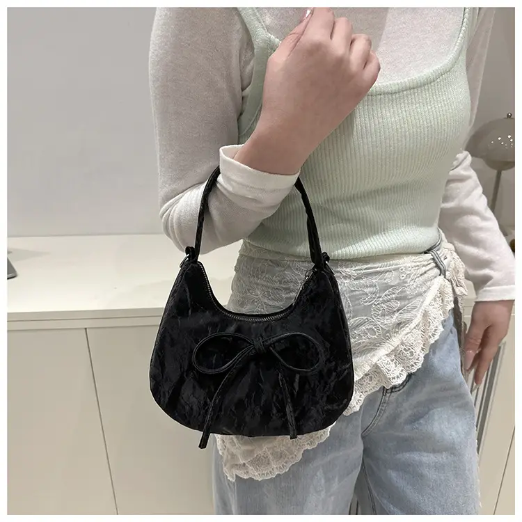 Women's White Lace Bow Shoulder Bag 2026 — feature 43