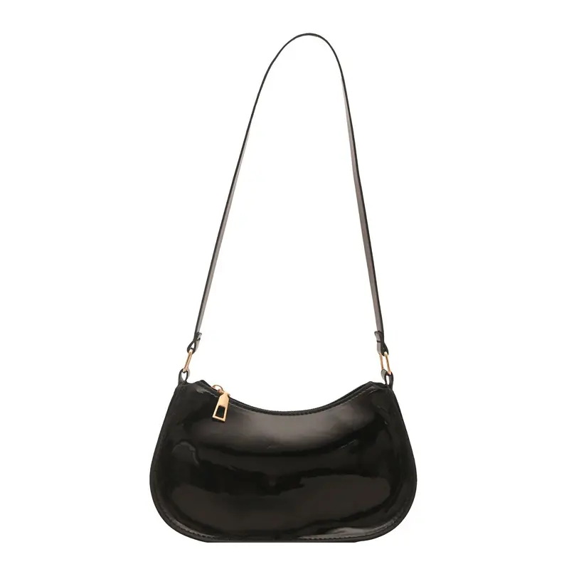 Glossy Orange Shoulder Bag for Women 2025 Spring New