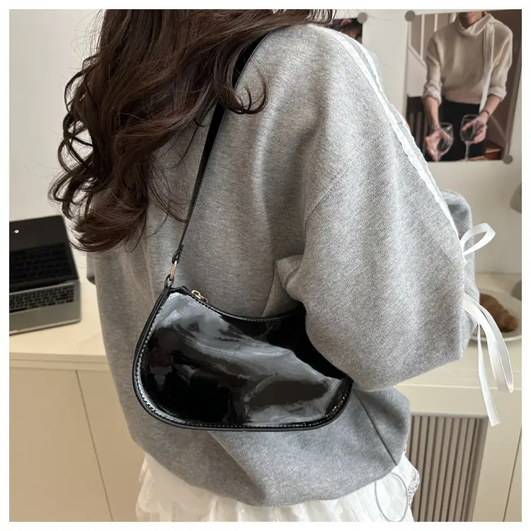 Glossy Orange Shoulder Bag for Women 2025 Spring New — feature 13