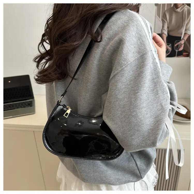 Glossy Orange Shoulder Bag for Women 2025 Spring New — feature 14