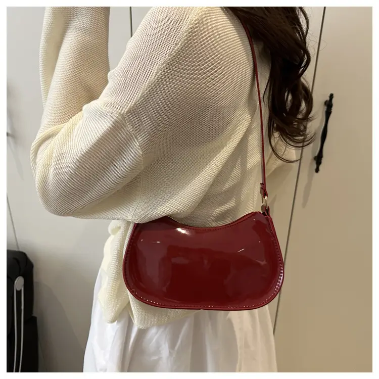 Glossy Orange Shoulder Bag for Women 2025 Spring New — feature 18