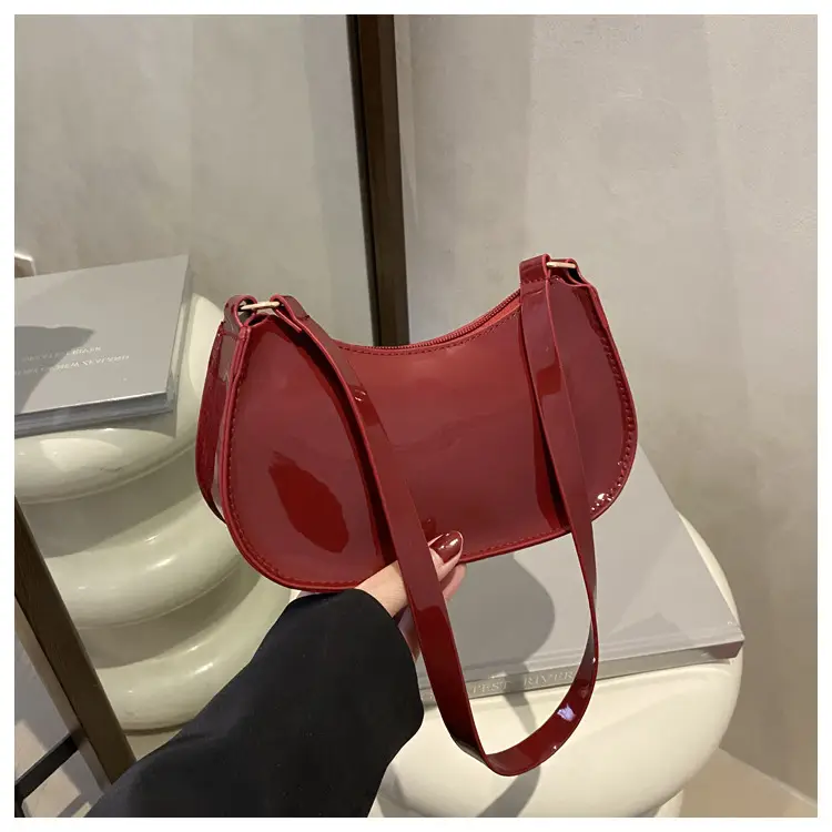 Glossy Orange Shoulder Bag for Women 2025 Spring New — feature 23