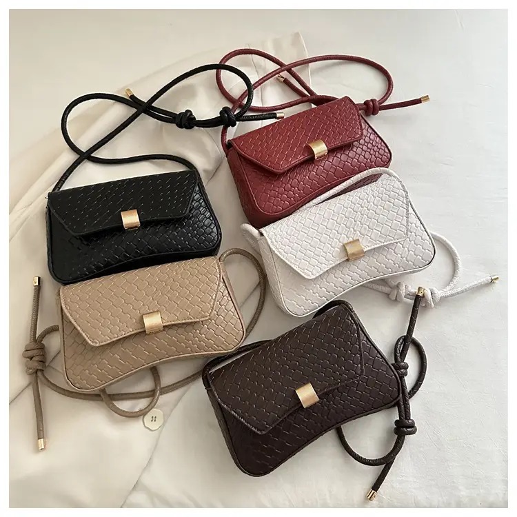 Women's Woven Pattern Shoulder Bag Small Square 2025 — feature 27