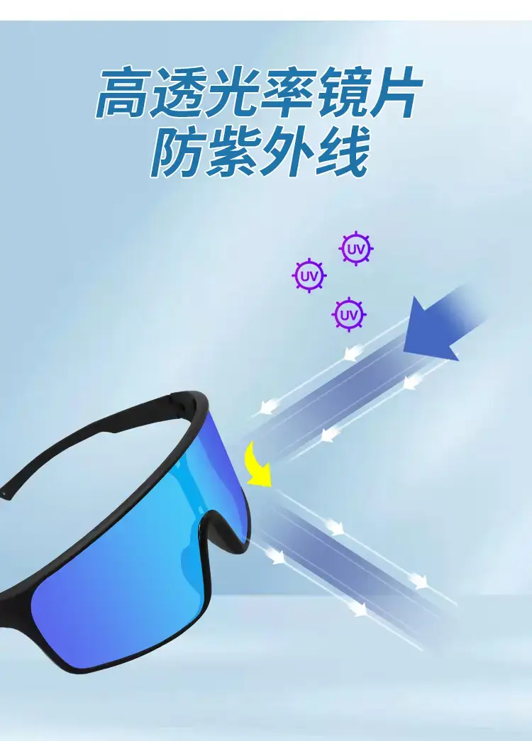 Outdoor Windproof Sunglasses for Men Blue Polarized — feature 5