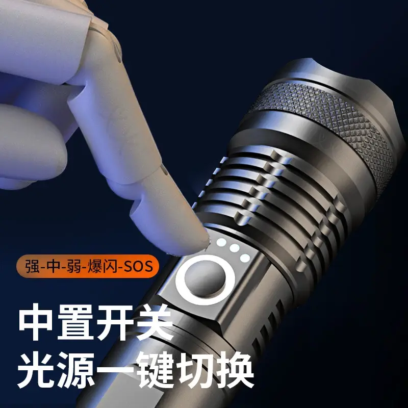 Multi-Function Laser Flashlight Aluminum Outdoor Work Light - Image 3