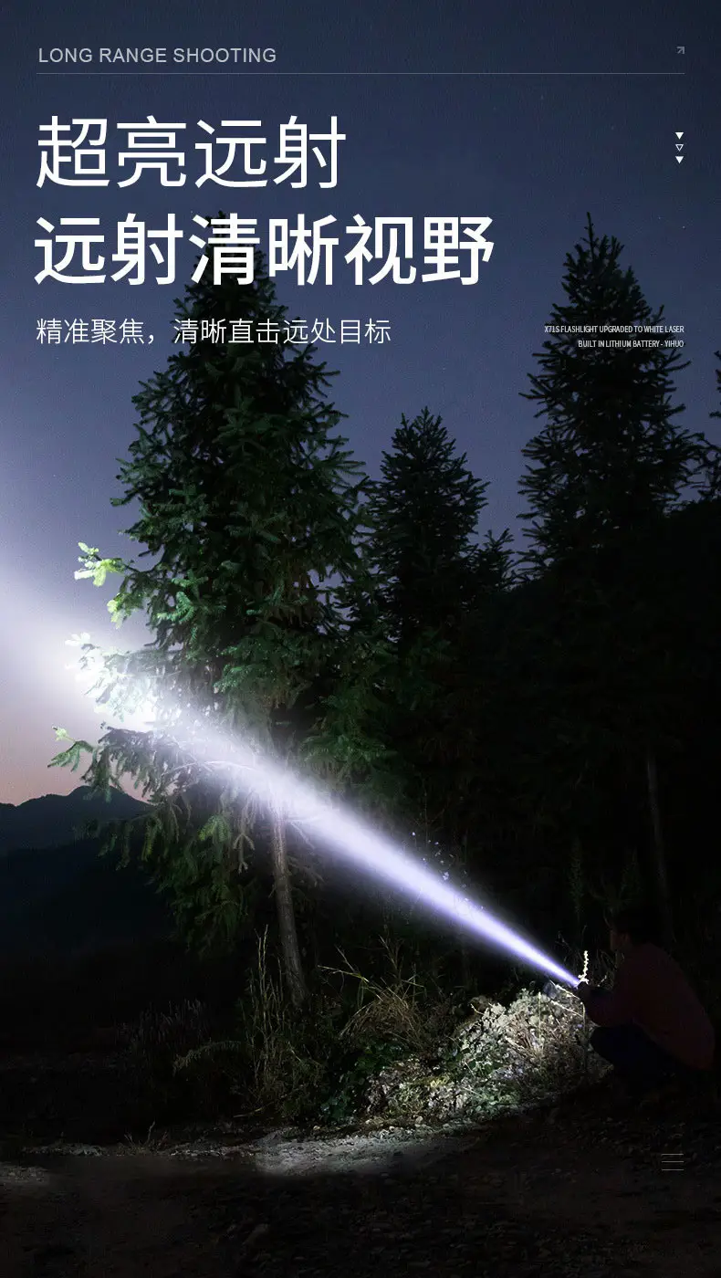 Multi-Function Laser Flashlight Aluminum Outdoor Work Light β feature 5