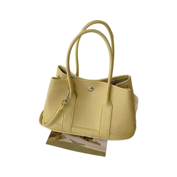 Women's Yellow Leather Bucket Bag Spring 2025
