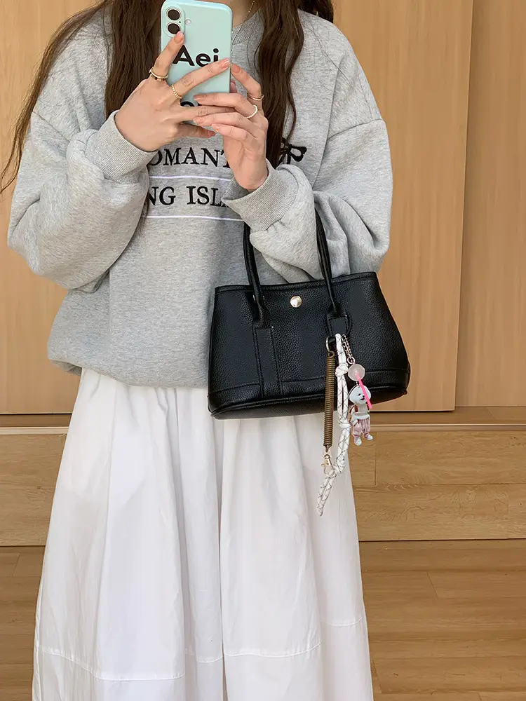 Women's Yellow Leather Bucket Bag Spring 2025 — feature 15