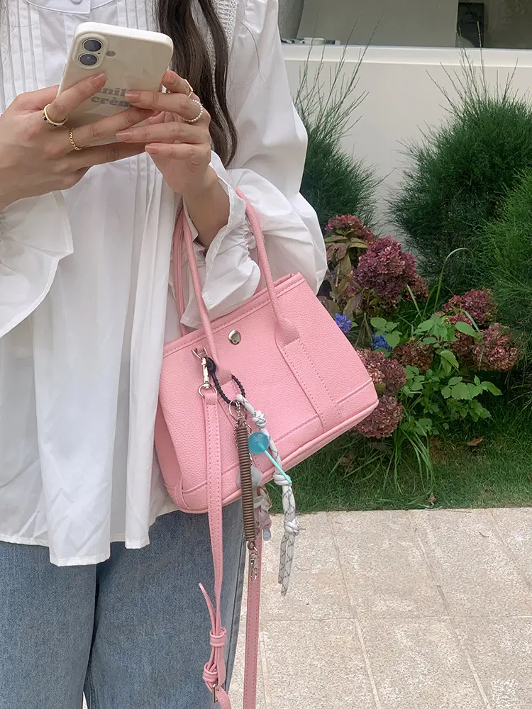 Women's Yellow Leather Bucket Bag Spring 2025 — feature 20