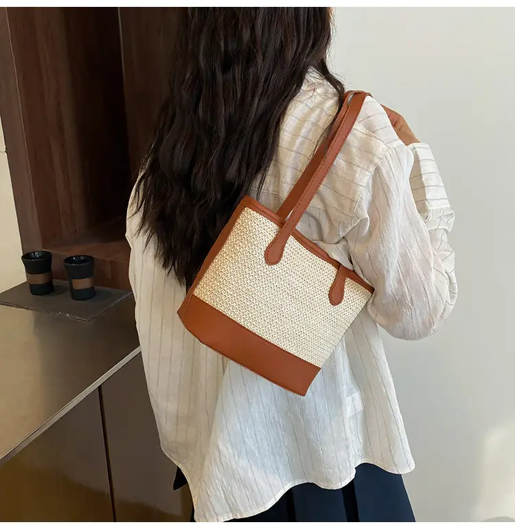 2025 Women Straw Tote Bag Large Capacity Casual Shoulder Bag — feature 30