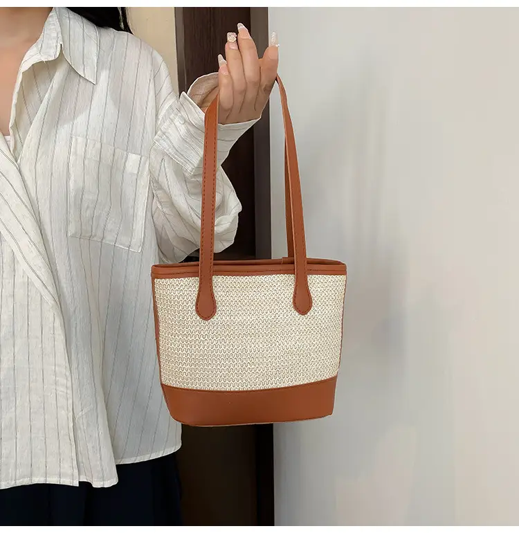 2025 Women Straw Tote Bag Large Capacity Casual Shoulder Bag — feature 31