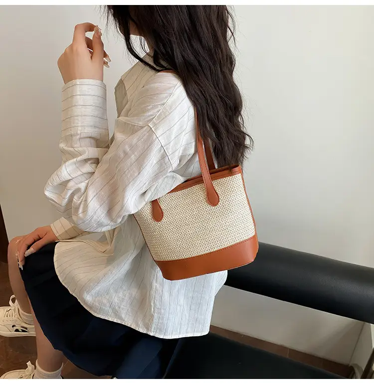 2025 Women Straw Tote Bag Large Capacity Casual Shoulder Bag — feature 32