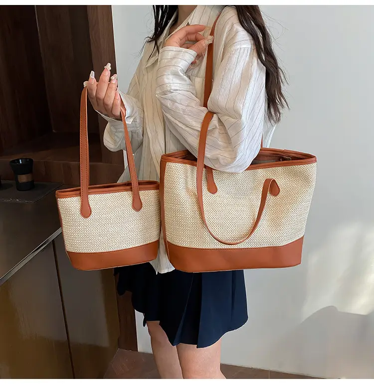 2025 Women Straw Tote Bag Large Capacity Casual Shoulder Bag — feature 33
