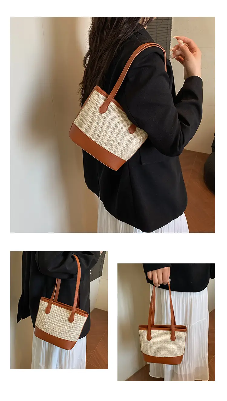 2025 Women Straw Tote Bag Large Capacity Casual Shoulder Bag — feature 8
