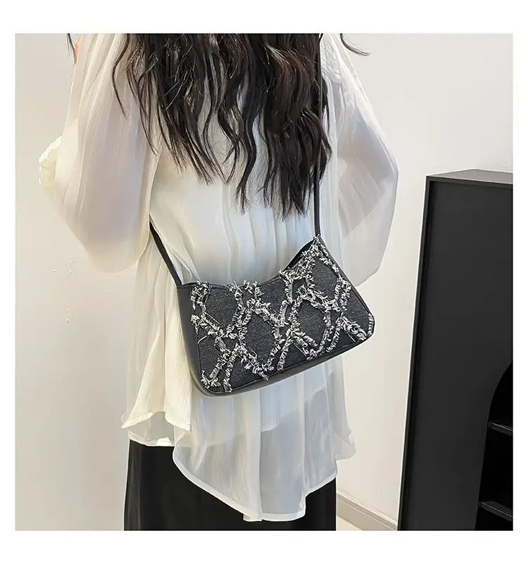 Blue Rhombic Underarm Bag for Women 2025 — feature 20