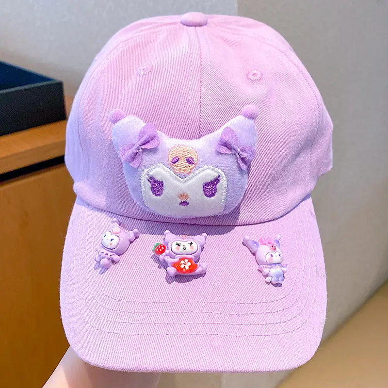 Girls Purple Sanrio Hat with Angelita Design - Image 5
