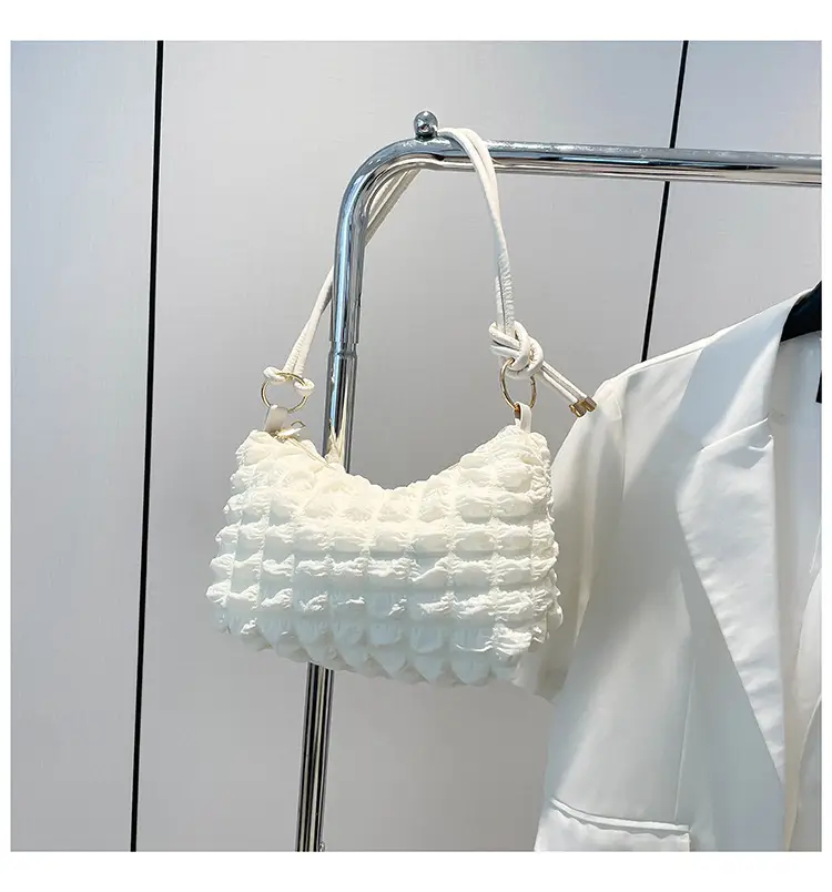 Pink Bubble Soft Pleated Shoulder Bag for Girls — feature 23