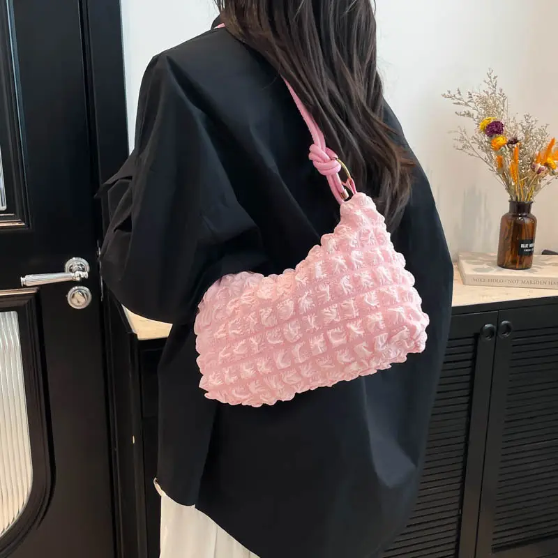 White Underarm Bag for Women Large Capacity Shoulder Crossbody - Image 8
